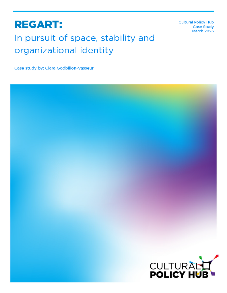  Cover page of the Case study mentioning the title “Regart: In pursuit of space, stability and organizational identity”